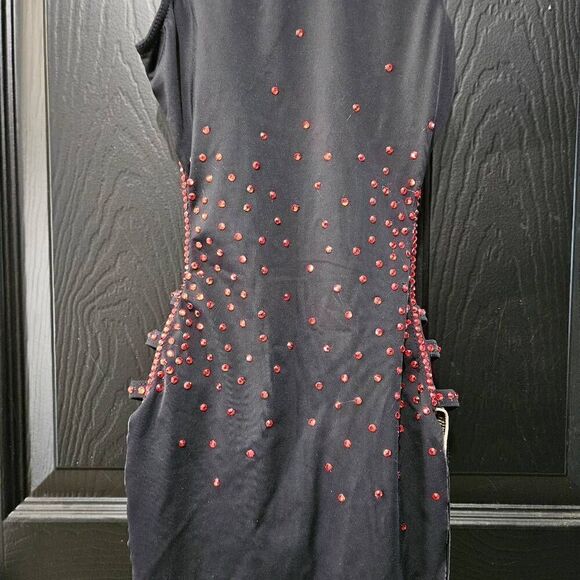 Weissman custom costume NWOT child medium black with red rhinestones contemporar - Picture 6 of 8